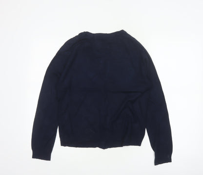 Dorothy Perkins Women Blue UK 12 Button Front Long Sleeve Cardigan