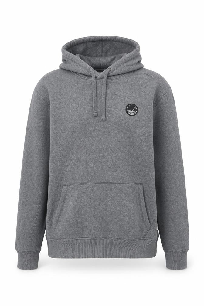 Front view of SoulCal unisex adults grey s pullover hoodie logo