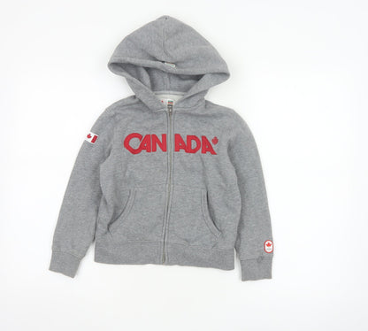 Hudson's Bay Boys Grey 5 Years Canada Olympic Full Zip Hoodie