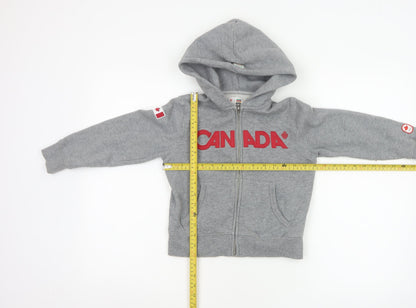 Hudson's Bay Boys Grey 5 Years Canada Olympic Full Zip Hoodie
