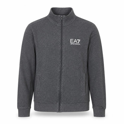 EA7 Emporio Armani Men Grey M Full Zip Logo Track Jacket