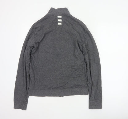 EA7 Emporio Armani Men Grey M Full Zip Logo Track Jacket