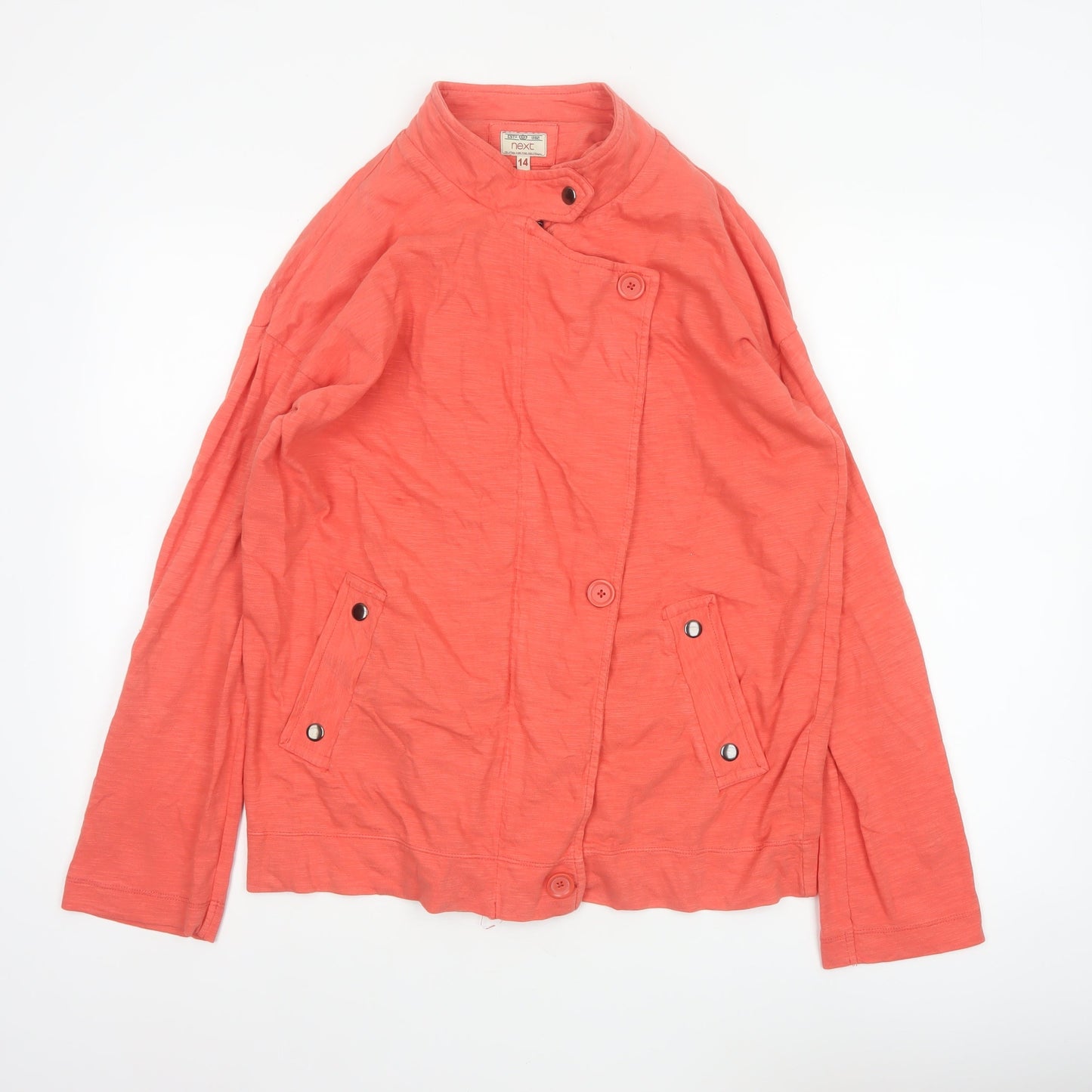 Next Women’s Orange Size 14 Lightweight Cotton Button Jacket