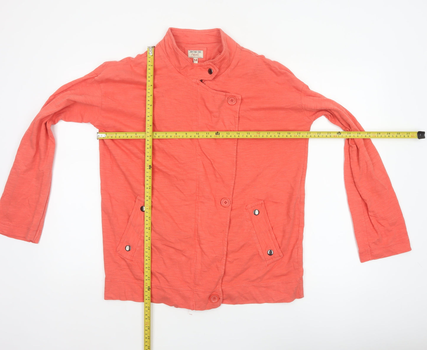 Next Women’s Orange Size 14 Lightweight Cotton Button Jacket