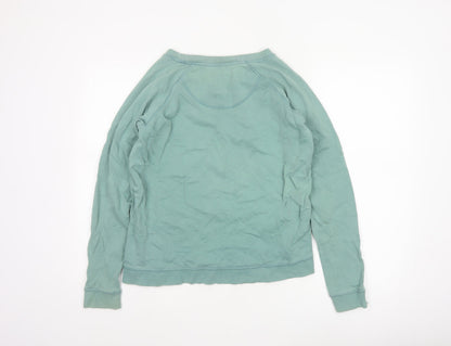 FatFace Women Green UK 10 Pullover Sweatshirt Sea Graphic Raglan