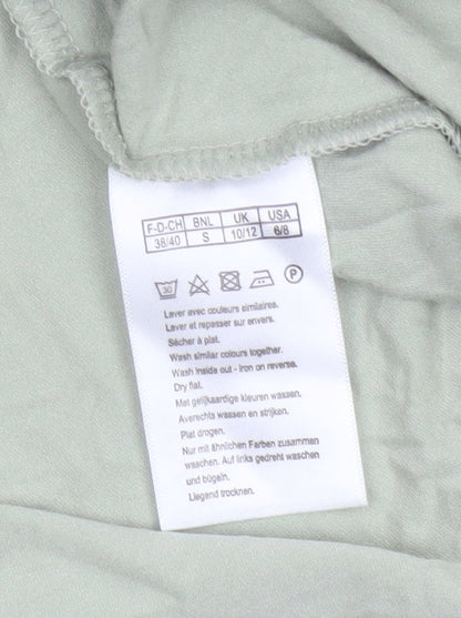 Damart Women’s Green UK 10 Basic 3/4 Sleeve Keyhole Jersey Top