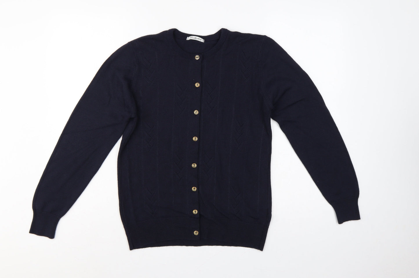 Berkertex Women’s Blue UK 10 Button Cardigan Long Sleeve Knit