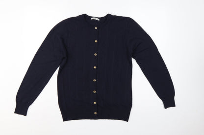 Berkertex Women’s Blue UK 10 Button Cardigan Long Sleeve Knit