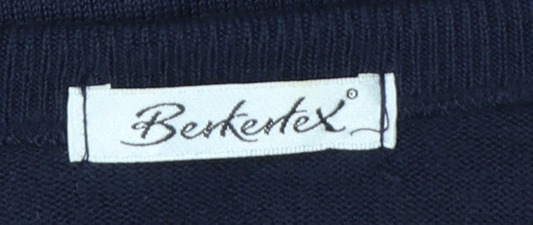 Berkertex Women’s Blue UK 10 Button Cardigan Long Sleeve Knit