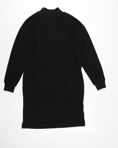 Marks and Spencer Women Black UK 6 Jumper Dress Mock Neck Knit