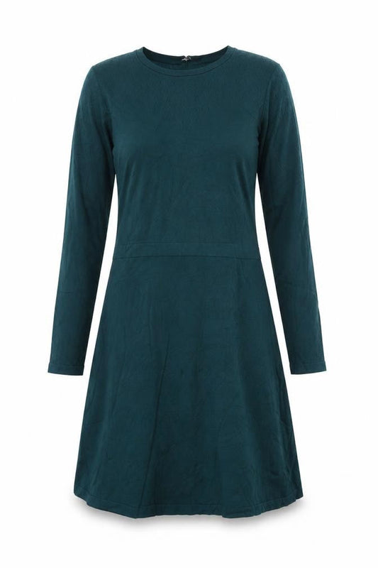 Warehouse Women Green UK 12 Fit & Flare Knit Knee Dress