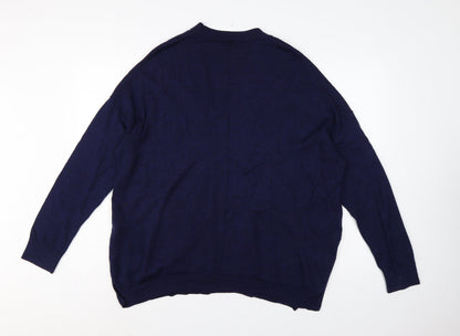 Rohan Women’s Blue Size 18 Merino Wool Open V-Neck Cardigan