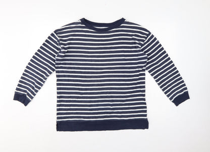 John Lewis Women’s Blue & White Striped Sweatshirt UK 10 Cotton Modal