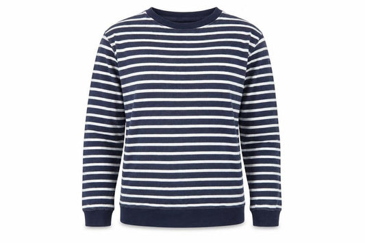 John Lewis Women’s Blue & White Striped Sweatshirt UK 10 Cotton Modal