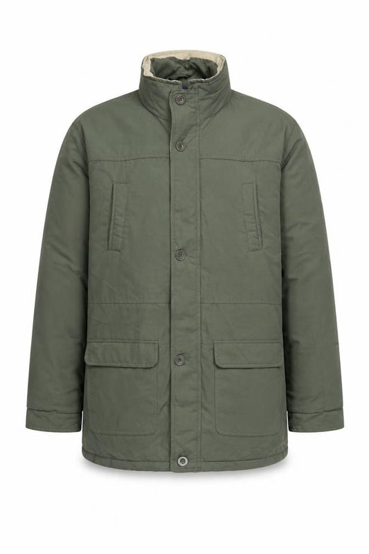 Premier Man Men’s Green M Parka Coat Padded Hooded Utility Jacket