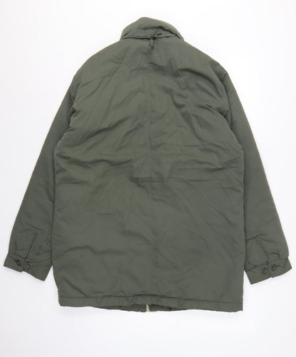 Premier Man Men’s Green M Parka Coat Padded Hooded Utility Jacket