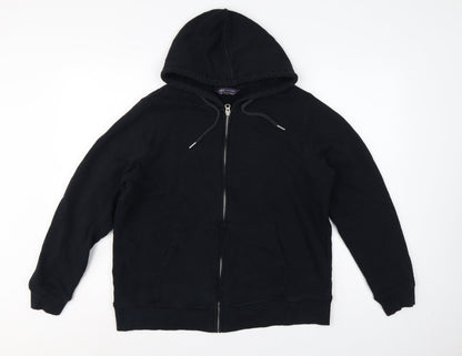 Marks and Spencer Women’s Black Size 18 Full Zip Hooded Hoodie
