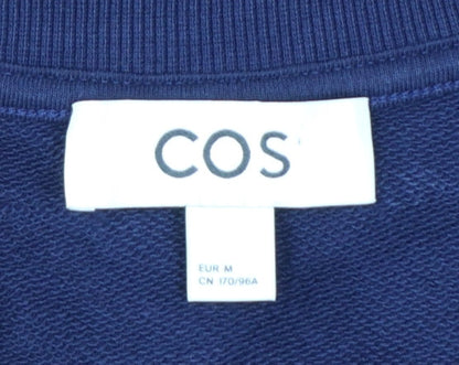 COS Women’s Blue M Pullover Crew Neck Cotton Sweatshirt Long Sleeve