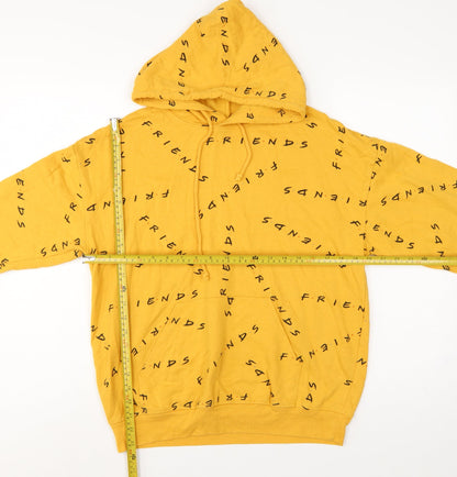 Friends TV Series Women’s Yellow Logo Hoodie M Cotton Blend