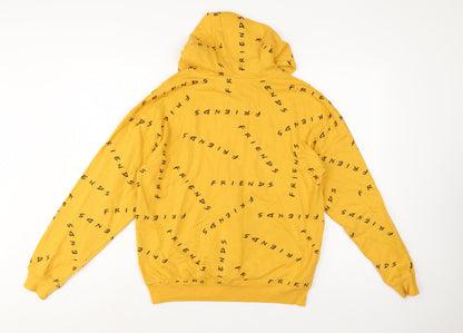 Friends TV Series Women’s Yellow Logo Hoodie M Cotton Blend