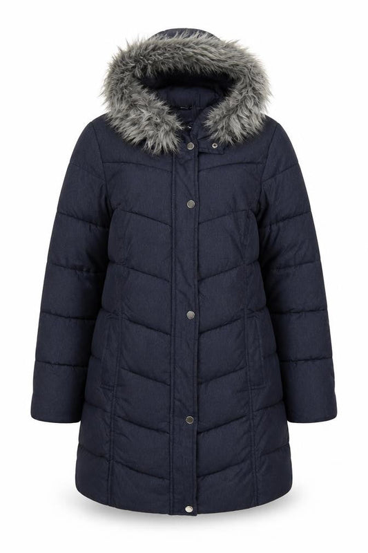 Principles Petite Ben de Lisi Women Blue UK 10 Puffer Parka Coat