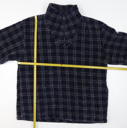 Watsons Heavies Men’s Blue XL Check Fleece 1/2 Zip Pullover Sweatshirt