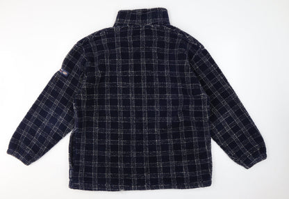 Watsons Heavies Men’s Blue XL Check Fleece 1/2 Zip Pullover Sweatshirt