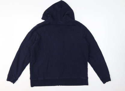 Marks and Spencer Women’s Navy Blue UK 16 Full Zip Hooded Cotton Hoodie