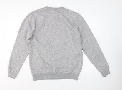 MP Men’s Grey M Crew Neck Logo Fleece Pullover Sweatshirt