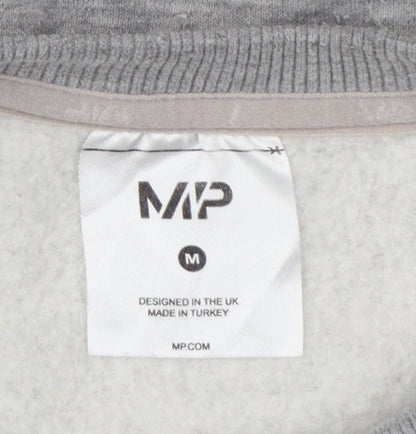 MP Men’s Grey M Crew Neck Logo Fleece Pullover Sweatshirt