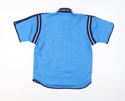 Le Coq Sportif Boys Blue 10 Years Polo Jersey Manchester City Football