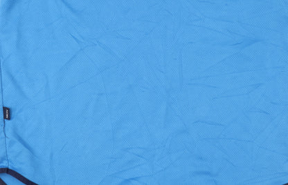 Le Coq Sportif Boys Blue 10 Years Polo Jersey Manchester City Football