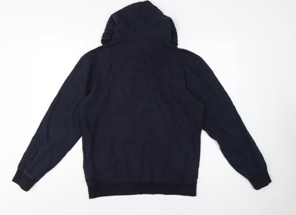 Champion Men’s Blue Small Pullover Logo Hoodie Cotton
