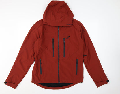 RevolutionRace Men’s Red M Trail Softshell Hooded Hiking Jacket