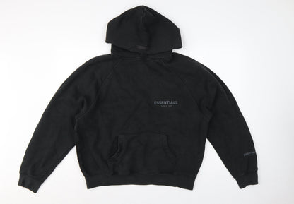 Essentials Fear of God Women’s Black XS Oversized Pullover Logo Hoodie