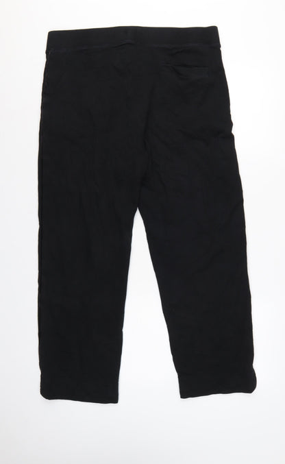 Marks & Spencer Women’s Black Size 16 Short Jogger Trousers Zip Pockets