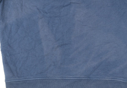 Tommy Hilfiger Men Blue M Vintage Fit Striped Logo Crew Neck Sweatshirt