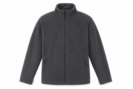 Mountain Warehouse Men's Grey L Full Zip Fleece Jacket Stand-Up Collar
