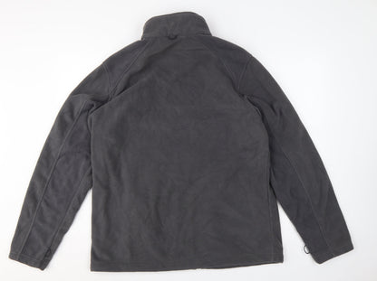 Mountain Warehouse Men's Grey L Full Zip Fleece Jacket Stand-Up Collar