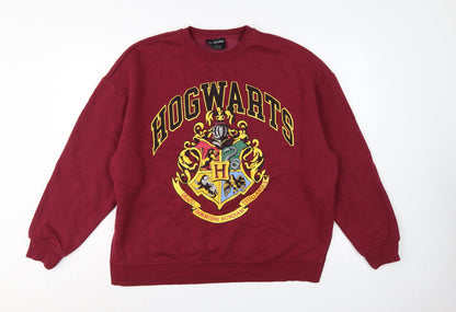 Primark Harry Potter Hogwarts Women’s Burgundy M Graphic Sweatshirt