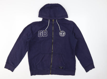 Tog Twenty Four Men’s Blue L Full Zip Hooded Fleece Logo Hoodie