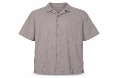 Autograph Men’s Grey 2XL Geometric Knit Short Sleeve Button-Up Shirt