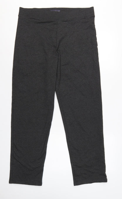 Marks & Spencer Women's Charcoal Grey UK 16 Long Cotton Blend Leggings