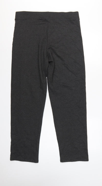 Marks & Spencer Women's Charcoal Grey UK 16 Long Cotton Blend Leggings