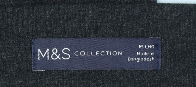 Marks & Spencer Women's Charcoal Grey UK 16 Long Cotton Blend Leggings