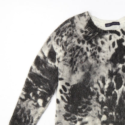 Marks and Spencer Women’s Black Animal Print Knit Jumper UK 12