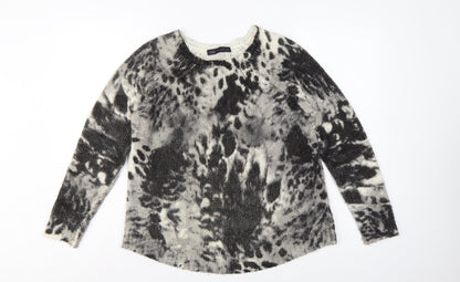 Marks and Spencer Women’s Black Animal Print Knit Jumper UK 12