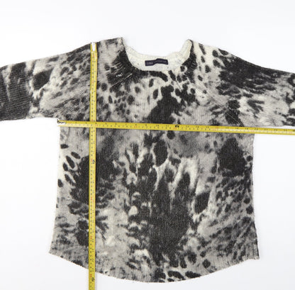 Marks and Spencer Women’s Black Animal Print Knit Jumper UK 12