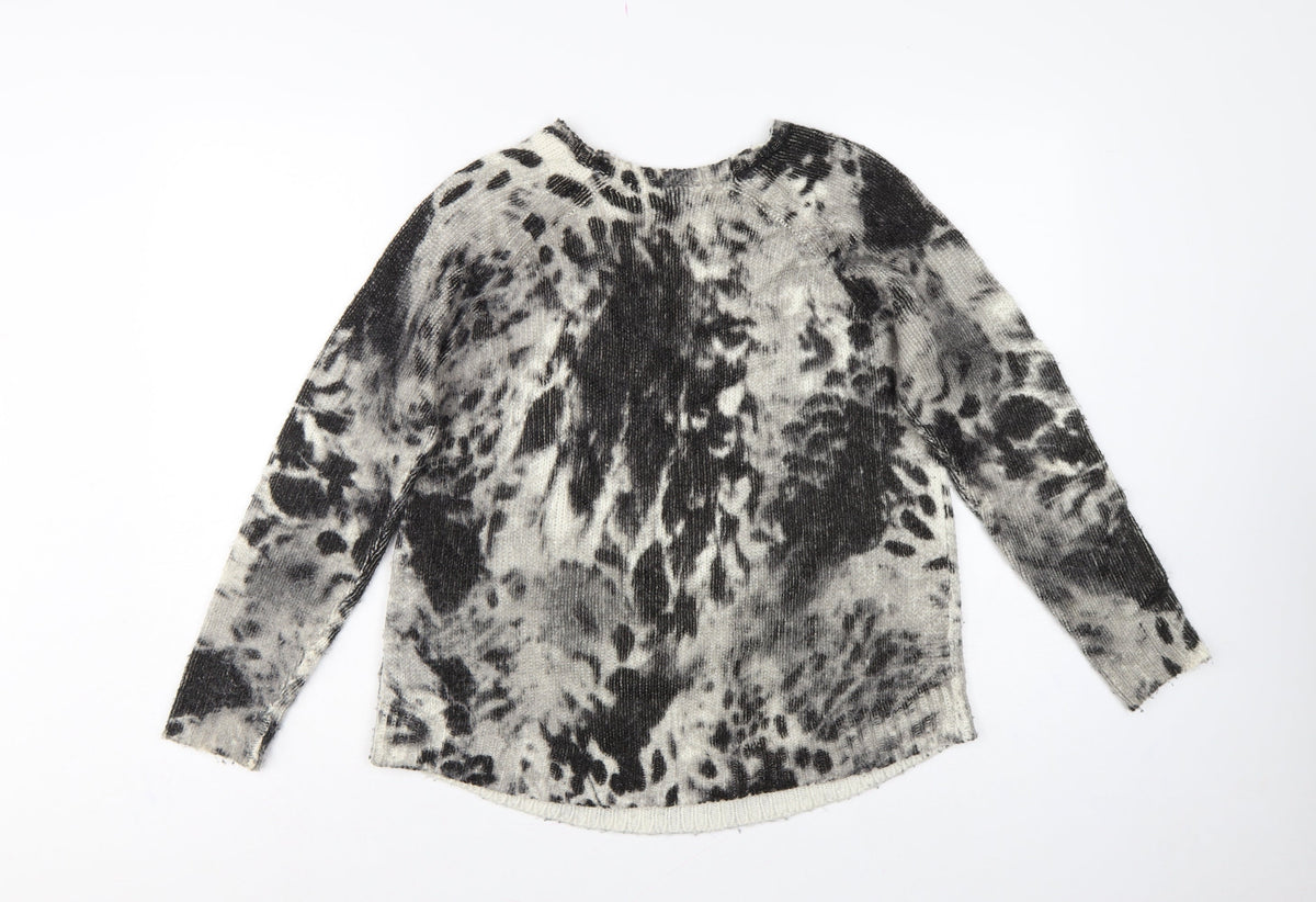 Marks and Spencer Women’s Black Animal Print Knit Jumper UK 12