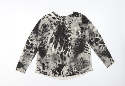 Marks and Spencer Women’s Black Animal Print Knit Jumper UK 12